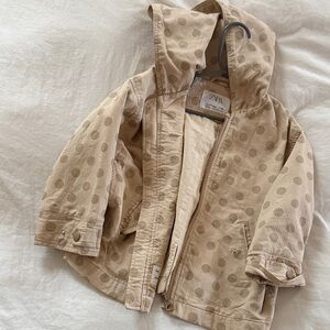 Zara Kids Beige Polka Dot Raincoat
